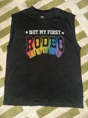 Levi's Pride Cut Off Tee Tank Top Rainbow Logo Tab